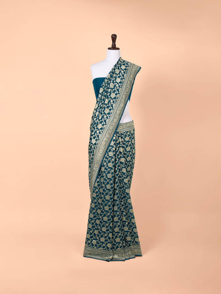 Handwoven Green Georgette Saree