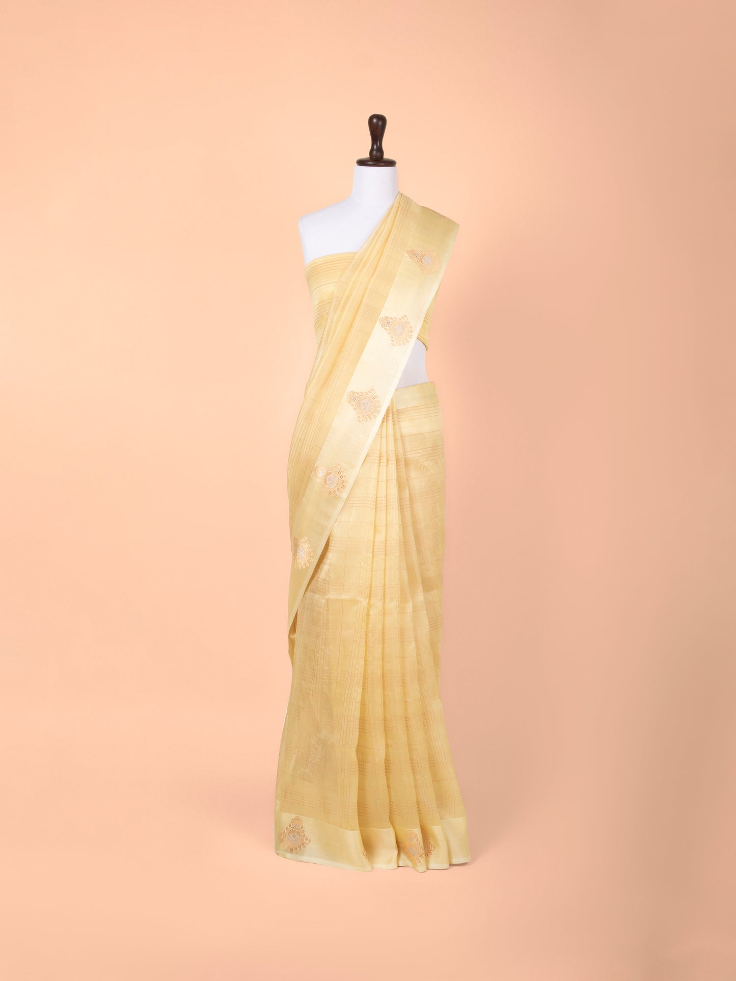 Handwoven Yellow Silk Saree