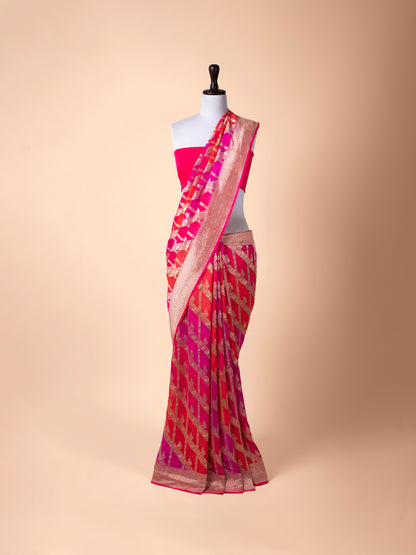 Handwoven Multi Georgette Saree