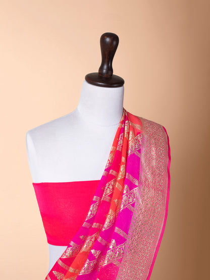 Handwoven Multi Georgette Saree