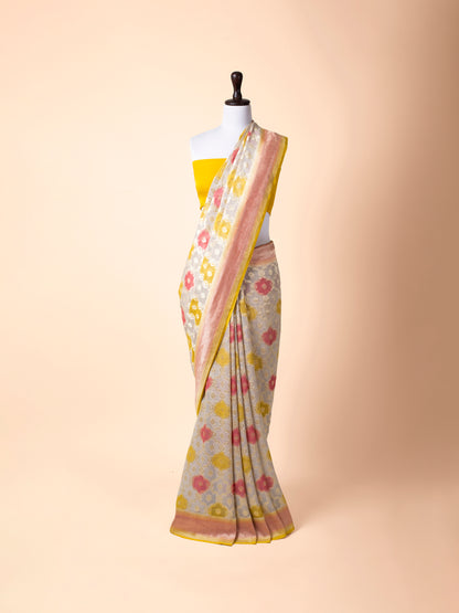 Handwoven Multicolor Georgette Saree