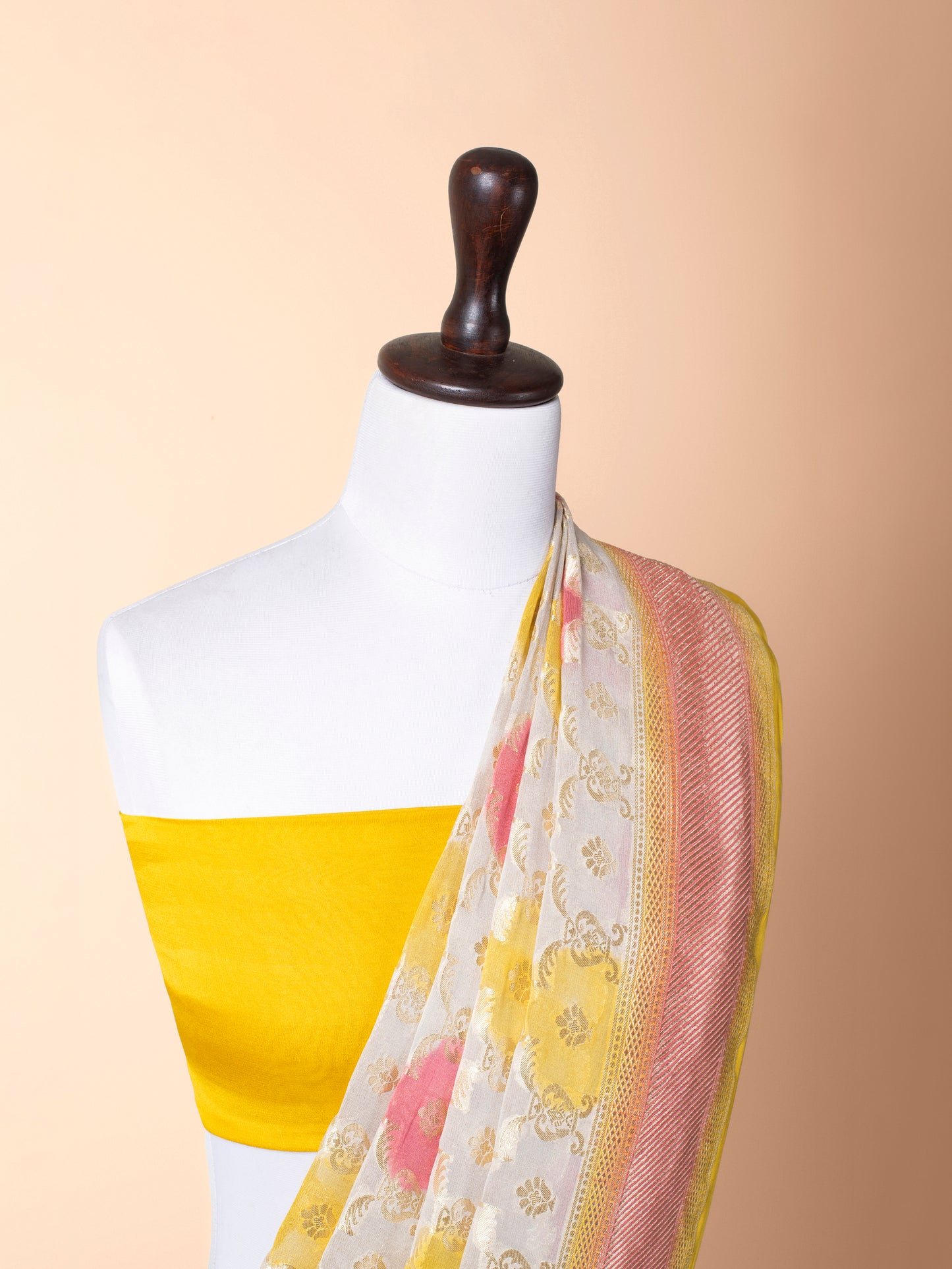 Handwoven Multicolor Georgette Saree