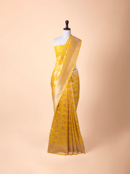 Handwoven Yellow Silk Saree