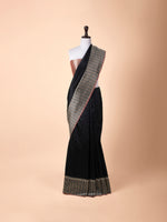 Handwoven Black Silk Saree