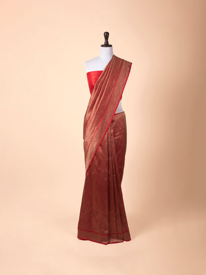 Handwoven Red Silk Saree