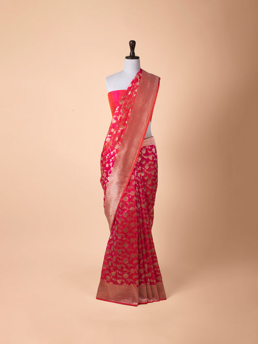 Handwoven Red Silk Saree