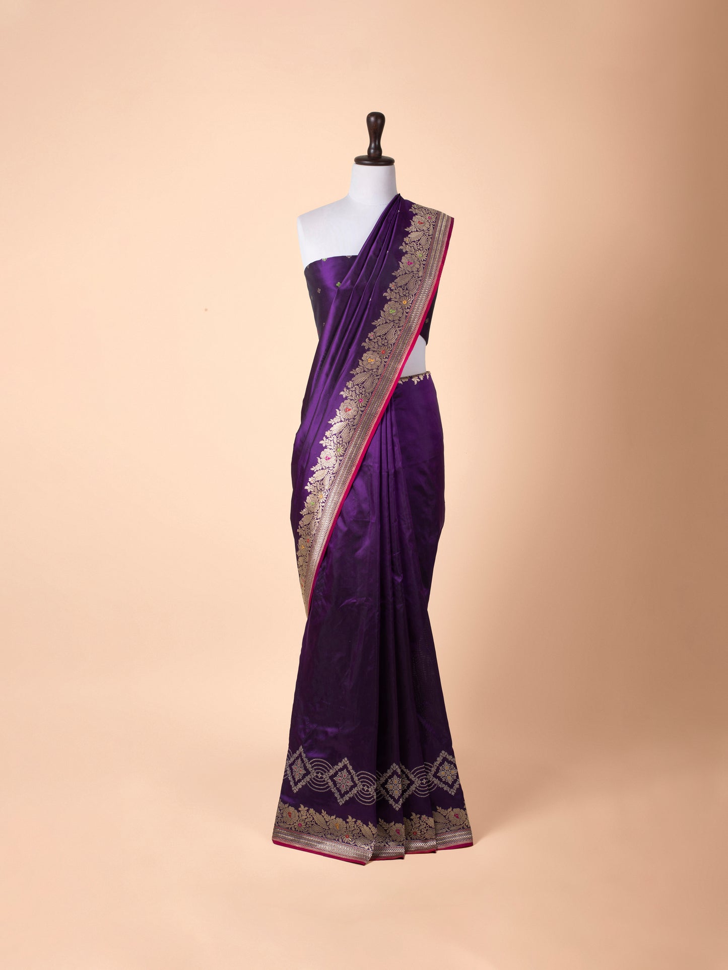 Handwoven Purple Silk Saree