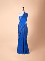 Handwoven Blue Satin Silk Saree
