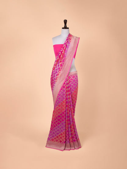 Handwoven Multi Georgette Saree