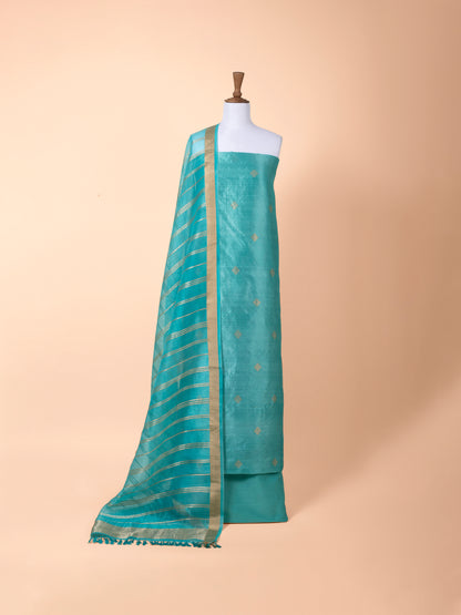 Handwoven Sea Green Cotton Suit Piece