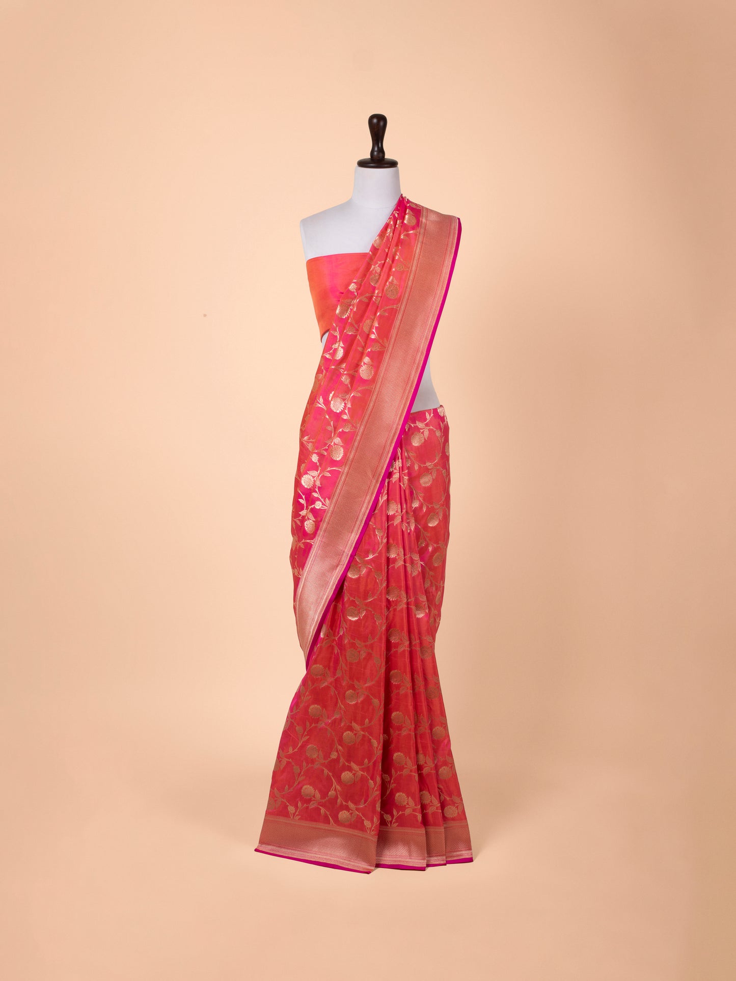 Handwoven Pink Silk Saree