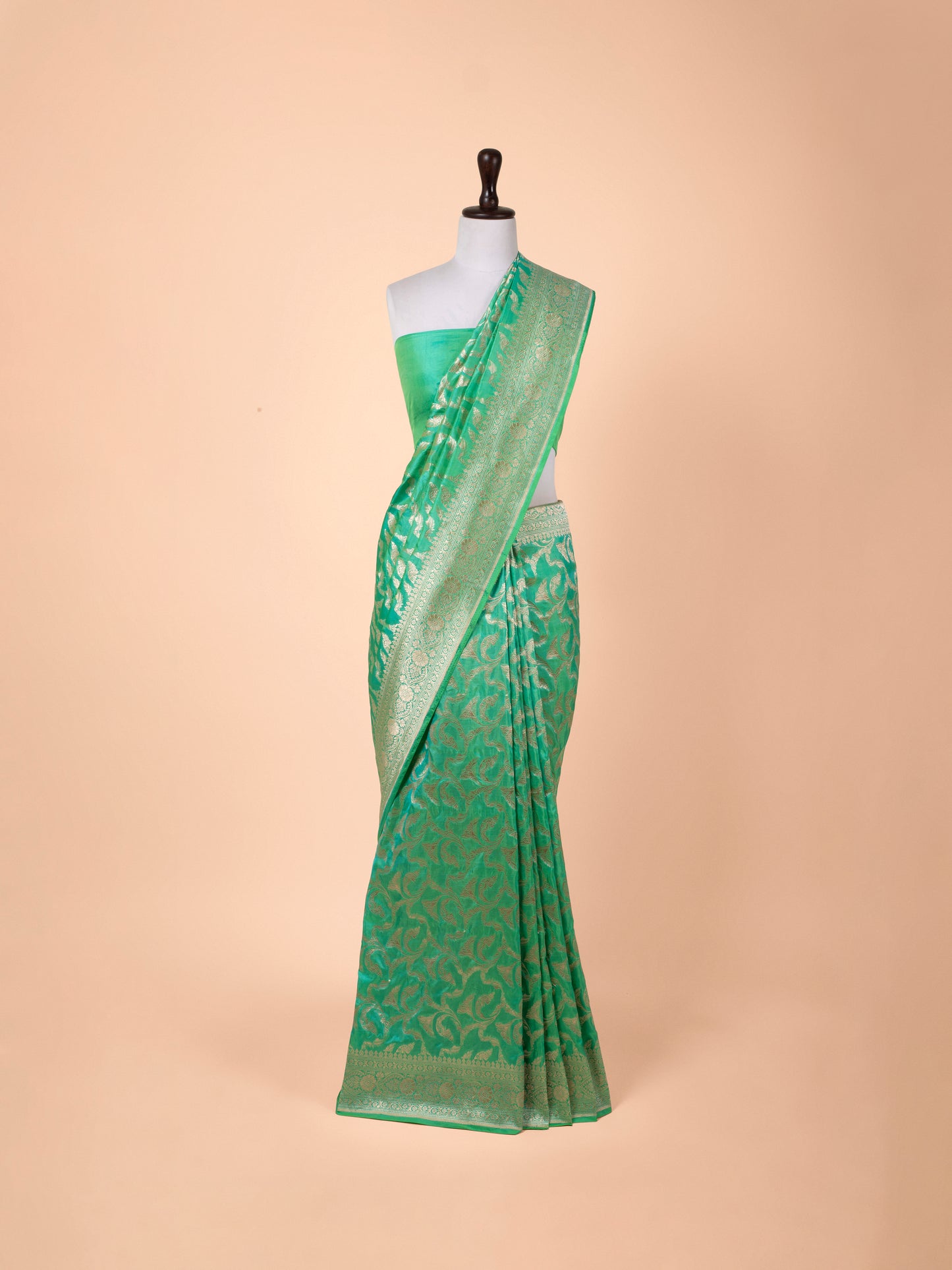 Handwoven Sea Green Silk Saree