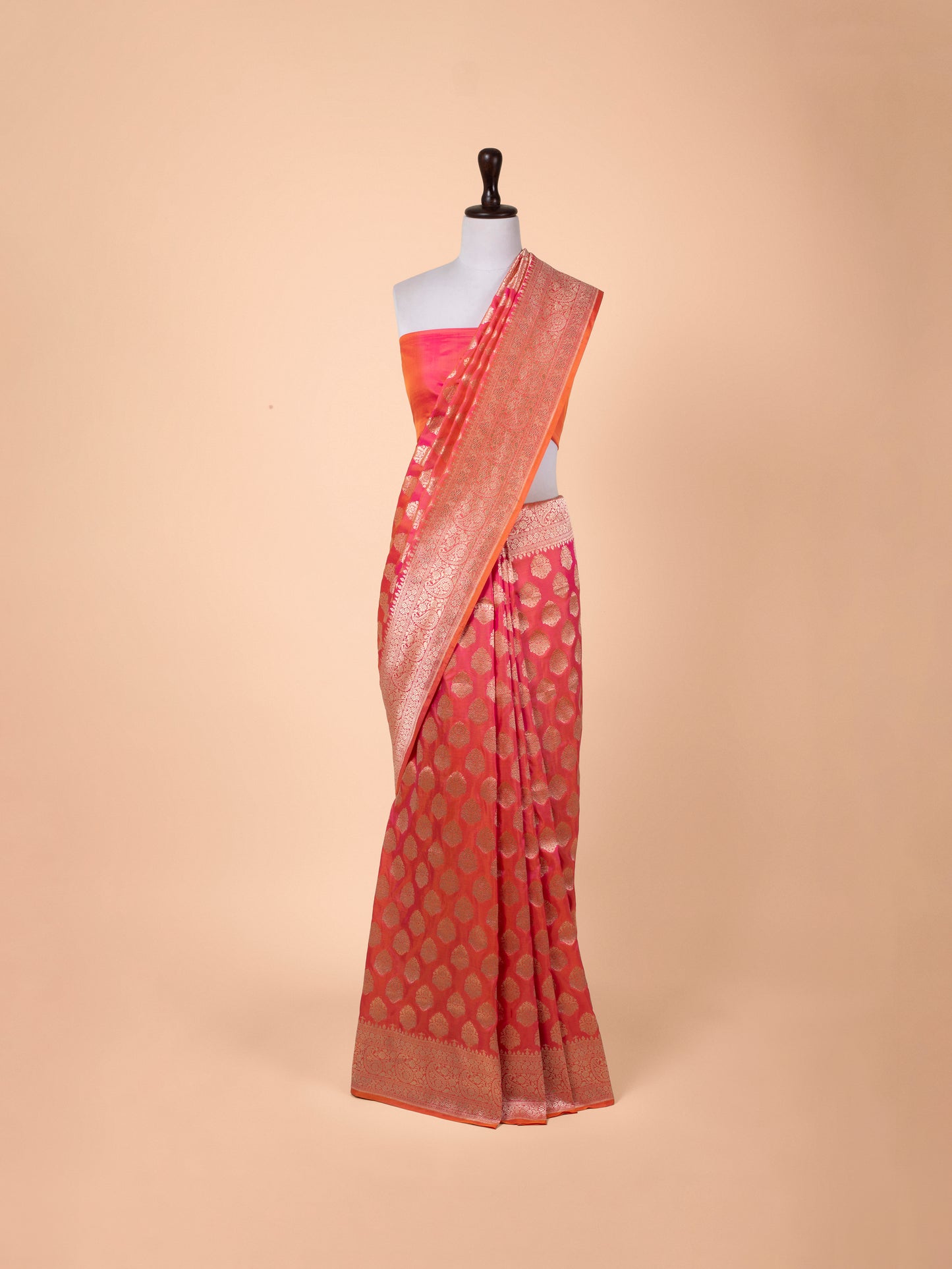 Handwoven Pink Silk Saree