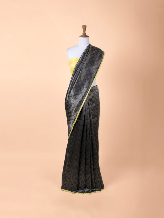 Handwoven Black Silk Saree