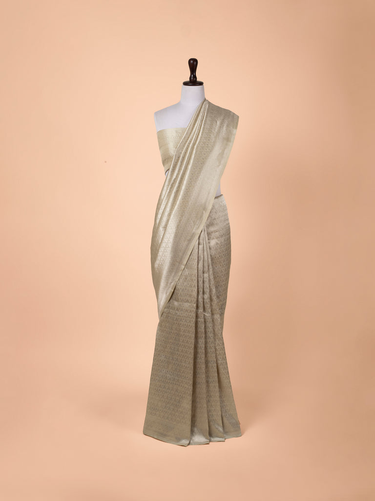 Handwoven Beige  Silk Saree