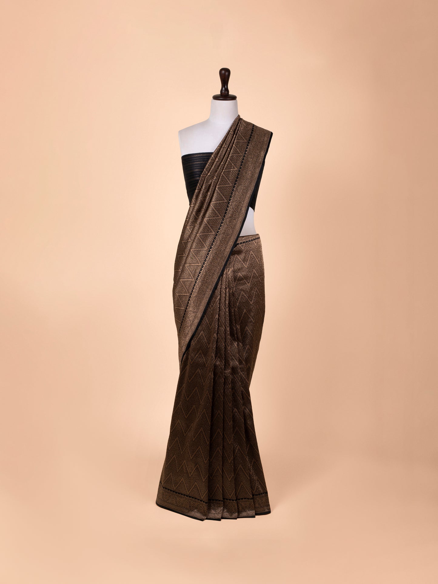 Handwoven Black Silk Saree