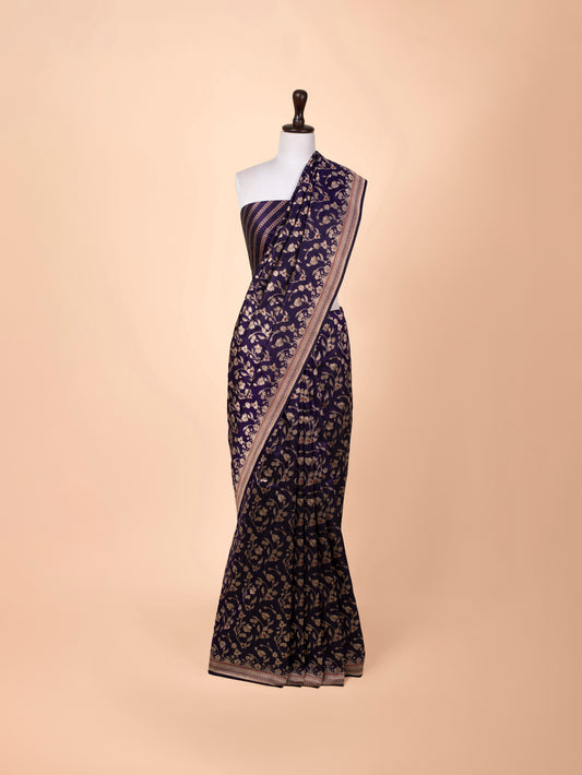 Handwoven Blue Silk Saree