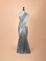 Handwoven Grey Organza Saree