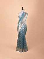 Handwoven Blue Organza Saree