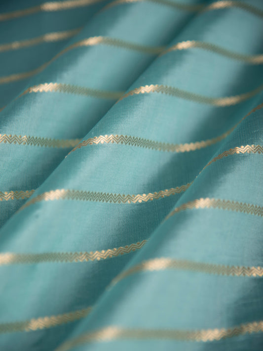 Handwoven Blue Silk Fabric