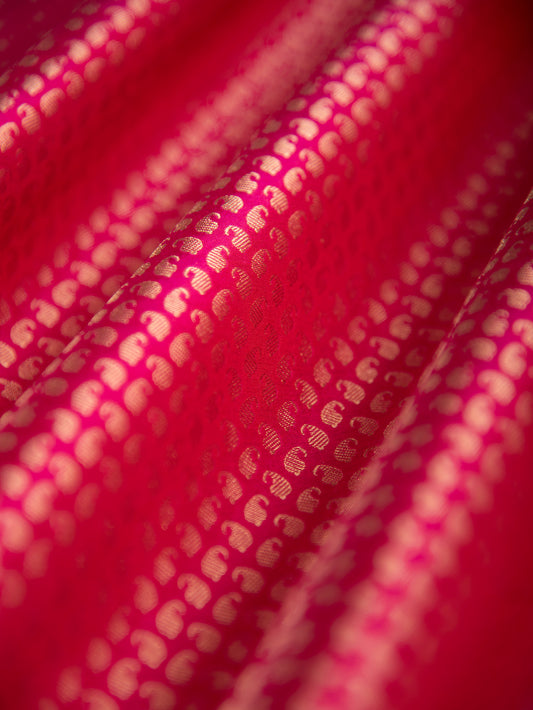 Handwoven Rani Pink Silk Fabric