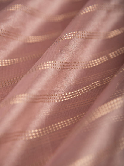 Handwoven Peach Tissue Fabric