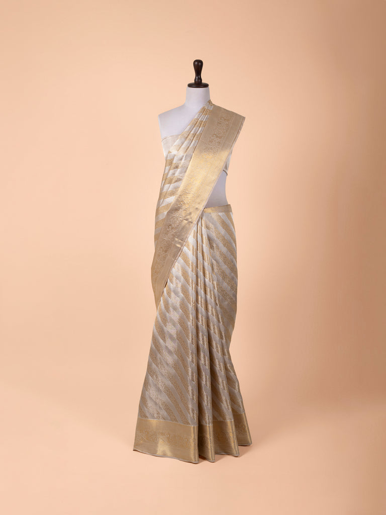 Handwoven Gold Kanjivaram Silk Saree