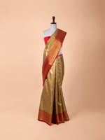 Handwoven Gold  Kanjivaram Tissue Saree