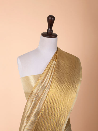 Handwoven Gold Kanjivaram Silk Saree