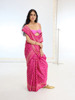 Handwoven Real Zari Rani Silk Saree