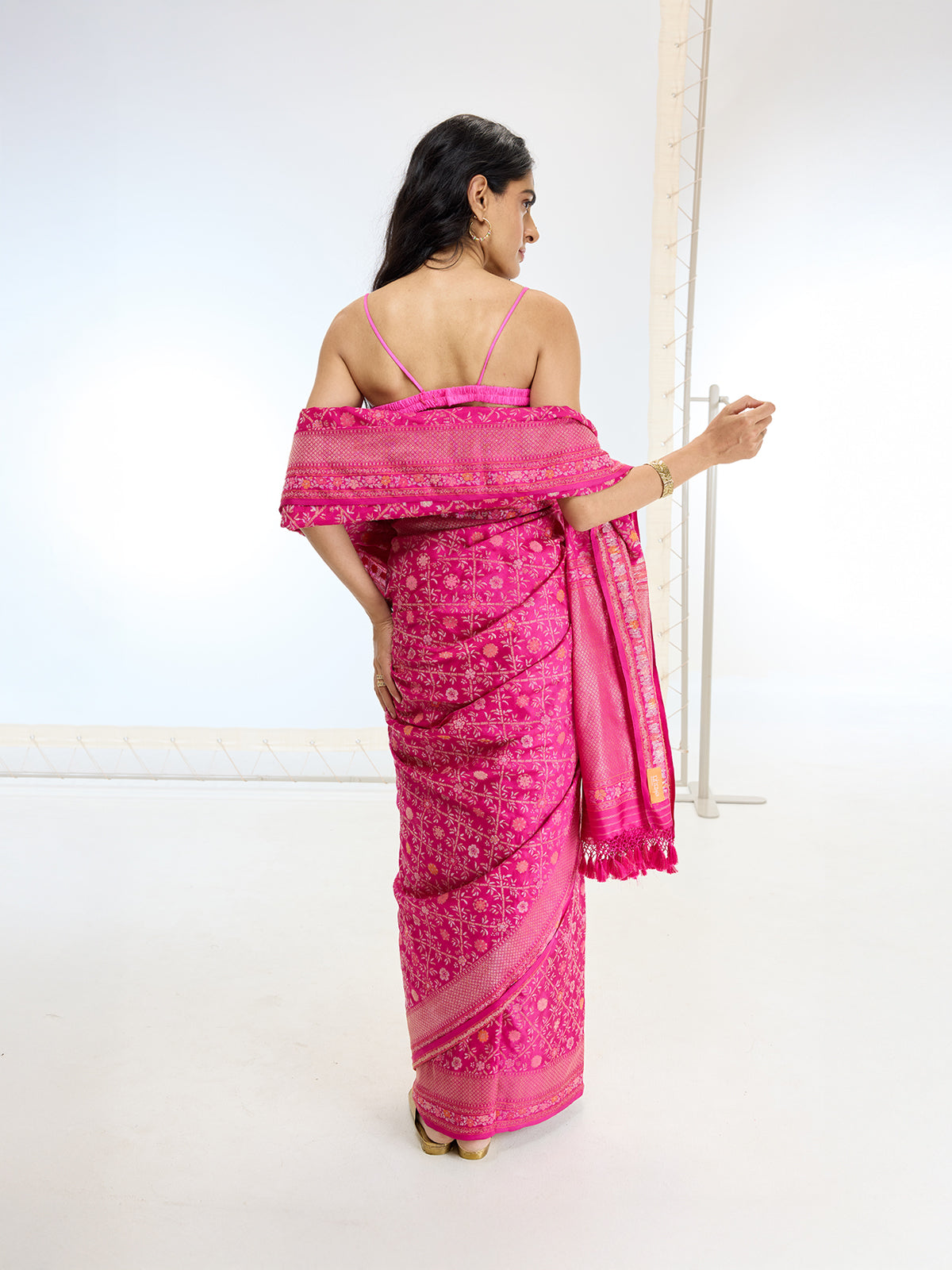 Handwoven Real Zari Rani Silk Saree
