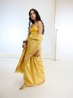 Handwoven Real Zari Mustard Silk Saree