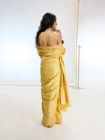 Handwoven Real Zari Mustard Silk Saree