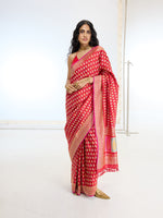 Handwoven Real Zari Red Silk Saree