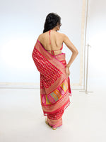 Handwoven Real Zari Red Silk Saree