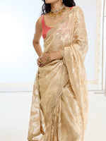 Handwoven Gold Tissue Saree