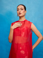 Handwoven Red Silk Banarasi Suit