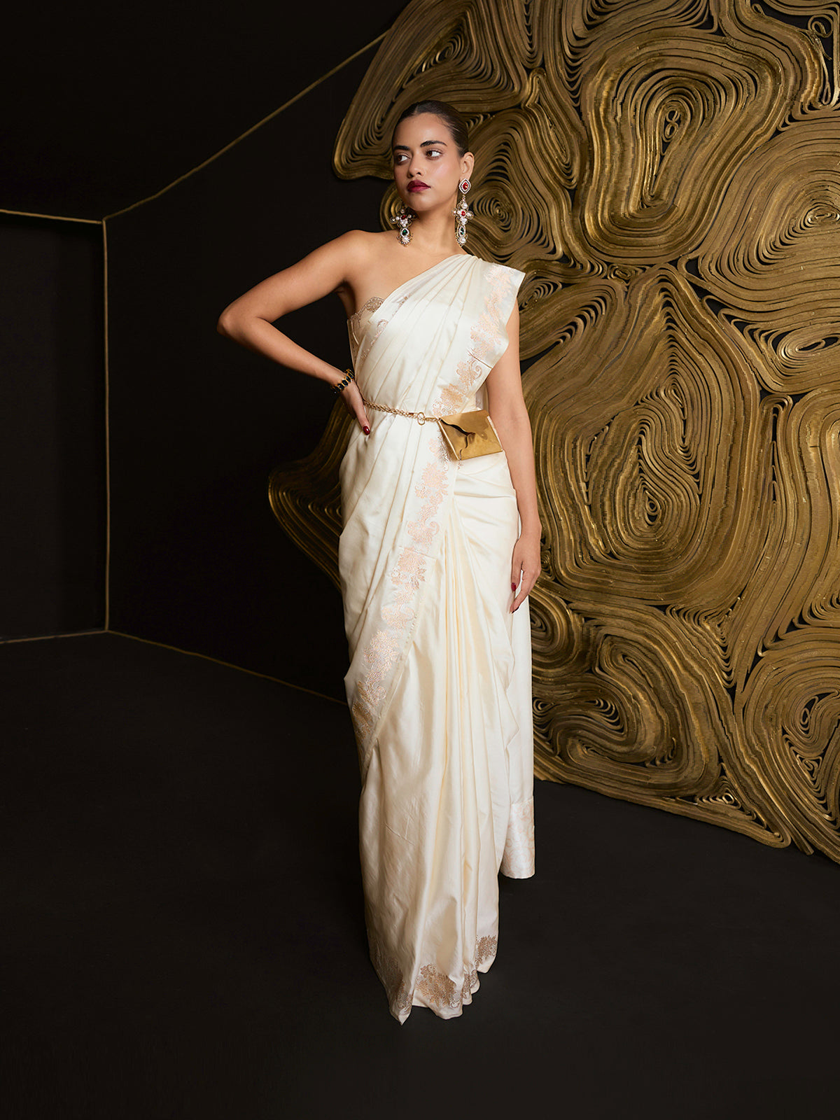 The 'Ivory Promise' Saree