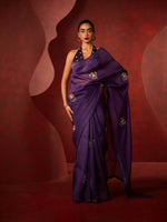 The 'Midnight Kiss' Saree in Purple
