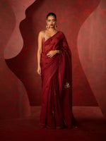 The 'Midnight Kiss' Saree in Maroon