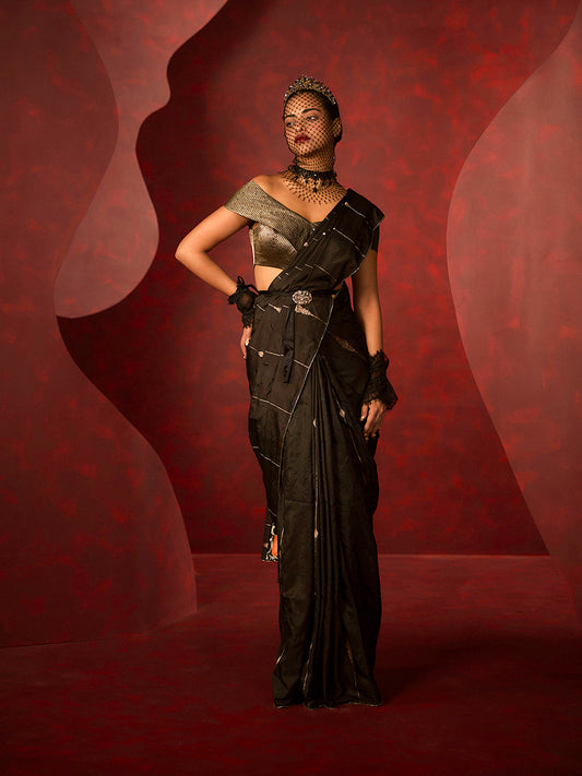 The Bridezilla Saree in Black