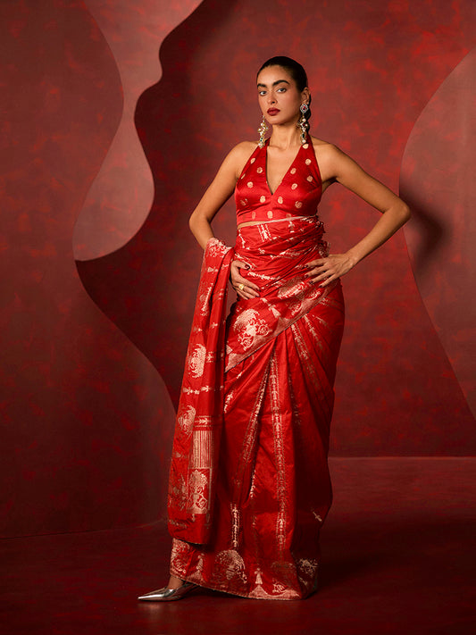 The 'Together Always' Saree in Red