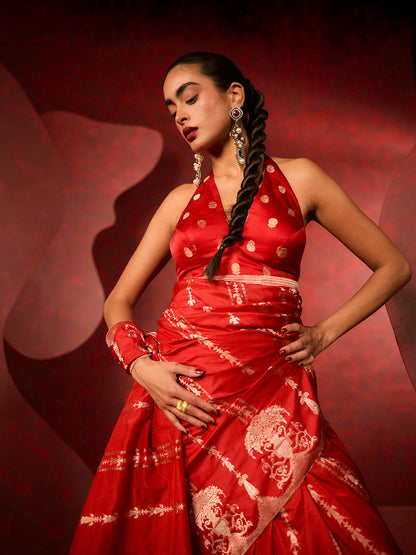 The 'Together Always' Saree in Red