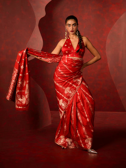 The 'Together Always' Saree in Red