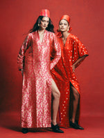 Handwoven Sorbet Pink Banarasi Kaftan