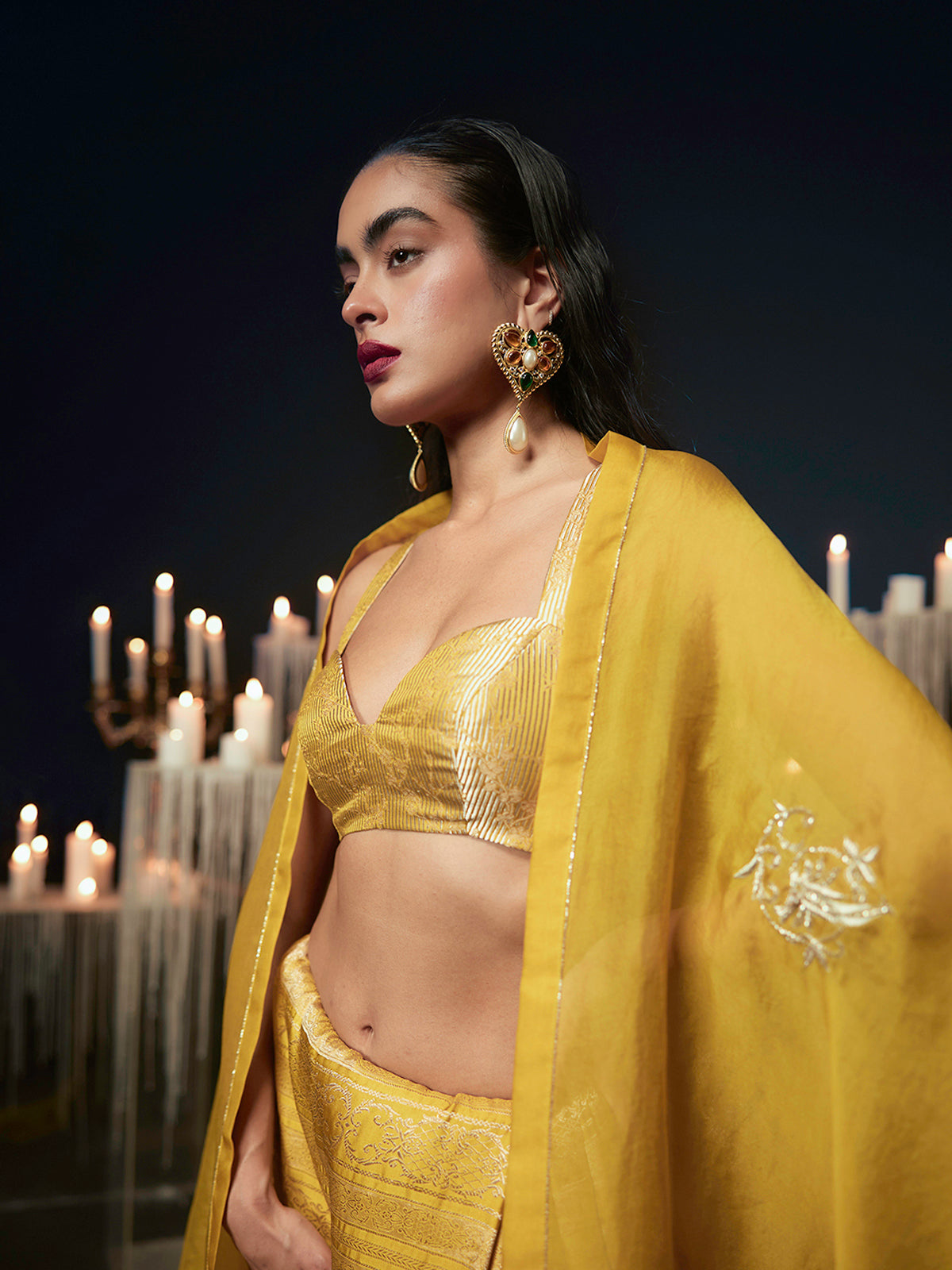 The 'I do' Saree in Mustard