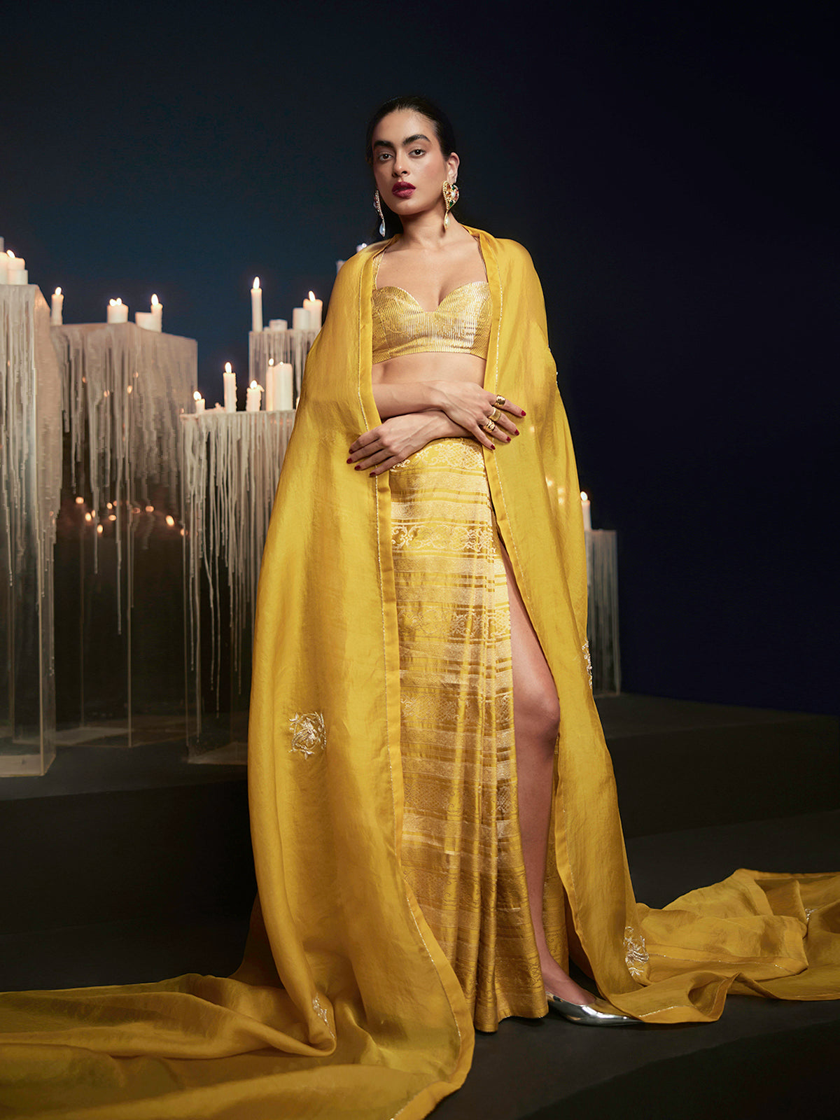 The 'I do' Saree in Mustard