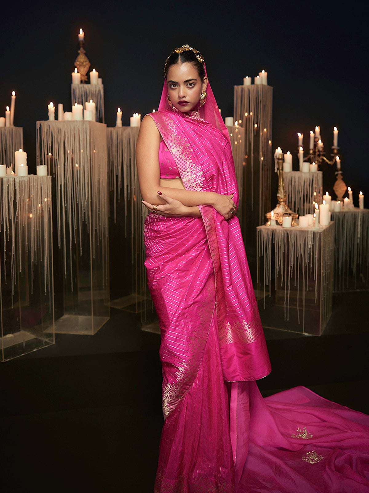 The 'Femme Fatale' Saree in Pink