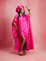Handwoven Hot Pink Banarasi Kaftan