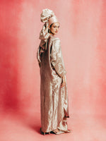 Handwoven Dusty Rose Banarasi Kaftan